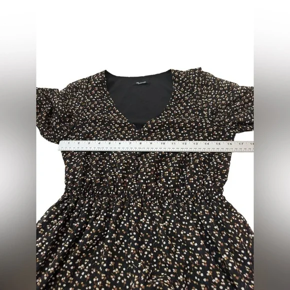 Madewell Georgette Ditsy Floral Mini Dress Button Front S - Picture 13 of 15